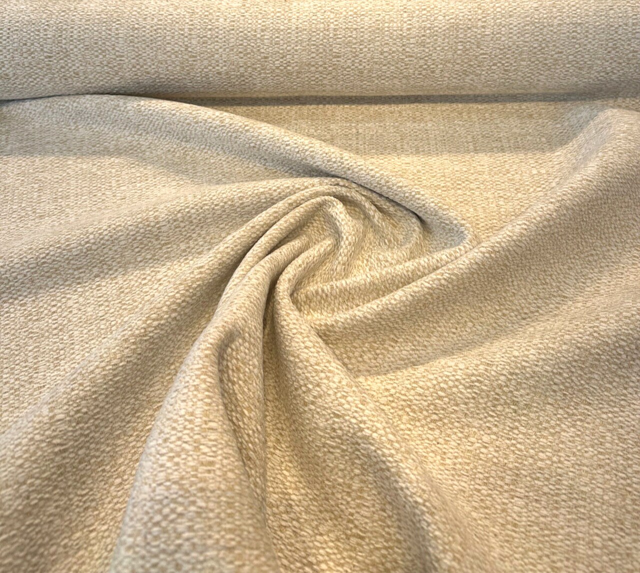 1 Yard Papyrus Off White Italian Chenille Upholstery Fabric Soft Durable 56 Inch Width 40% Cotton Acrylic Linen Blend